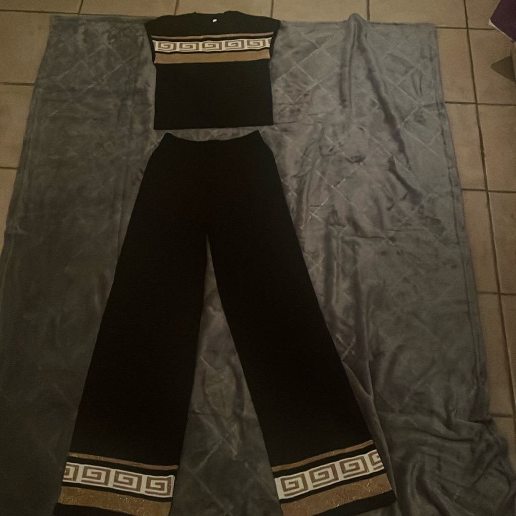 Black Pant And Top Set